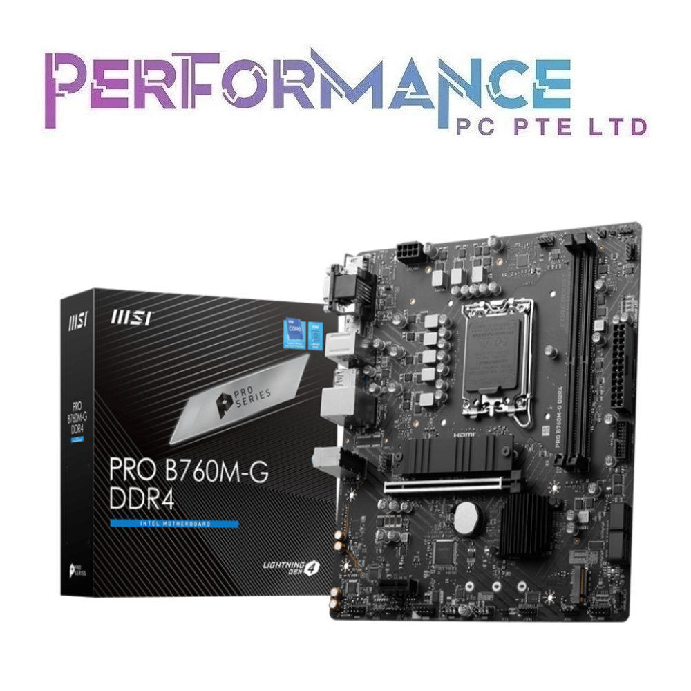 MSI PRO B760M-G B760MG B760M G DDR4 MOTHERBOARD (3 YEARS WARRANTY BY CORBELL TECHNOLOGY PTE LTD)