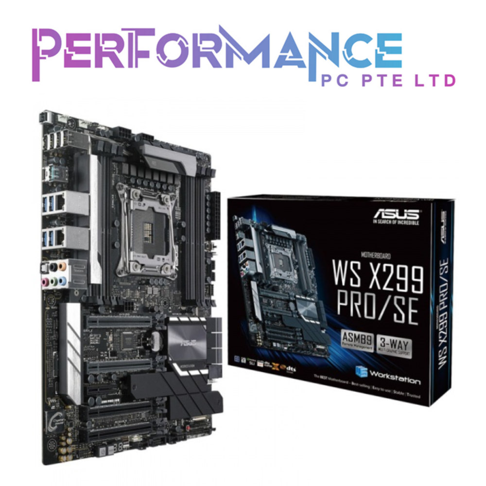 ASUS WS X299 PRO/SE Intel LGA 2066 ATX motherboard with DDR4 4133MHz (3 YEARS WARRANTY BY AVERTEK ENTERPRISES PTE LTD)