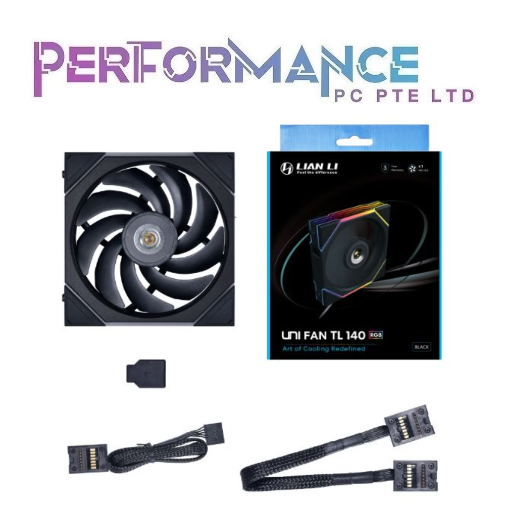 LIAN LI TL140 - 1pc PACK BLACK/WHITE FAN (3 YEARS WARRANTY BY CORBELL TECHNOLOGY PTE LTD)