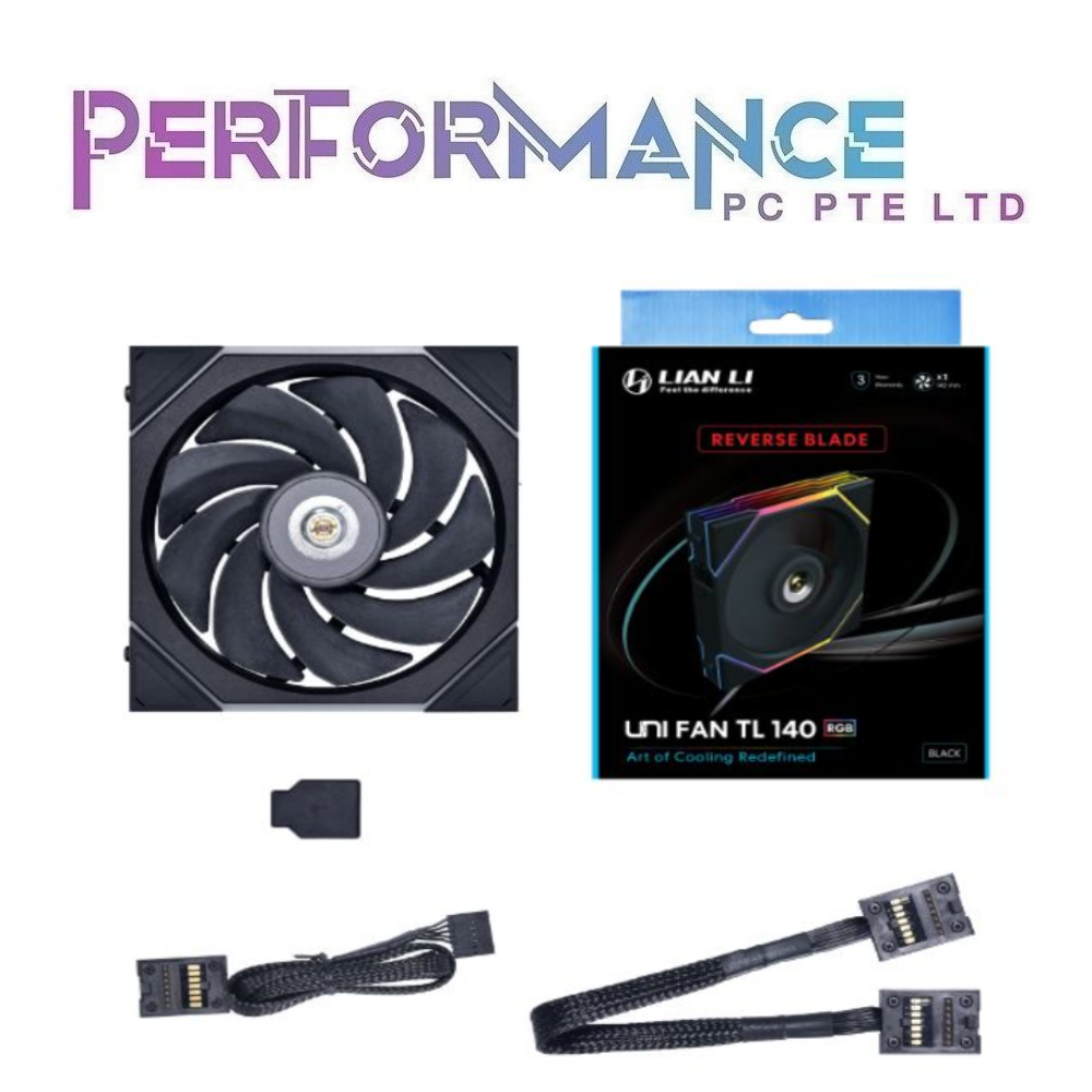 LIAN LI TL140 - 1pc PACK BLACK/WHITE FAN (3 YEARS WARRANTY BY CORBELL TECHNOLOGY PTE LTD)