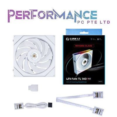 LIAN LI TL140 - 1pc PACK BLACK/WHITE FAN (3 YEARS WARRANTY BY CORBELL TECHNOLOGY PTE LTD)