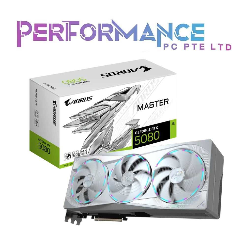 GIGABYTE AORUS RTX 5080 RTX5080 MASTER ICE 16GB GDDR7 GRAPHICS CARD (3 YEARS WARRANTY BY CDL TRADING PTE LTD)
