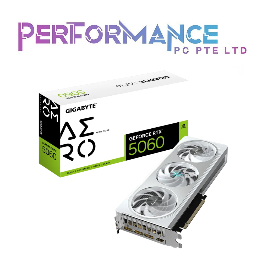 GIGABYTE GeForce RTX™ 5060 AERO OC 8G GRAPHICS CARD (3 YEARS WARRANTY BY CDL TRADING PTE LTD)