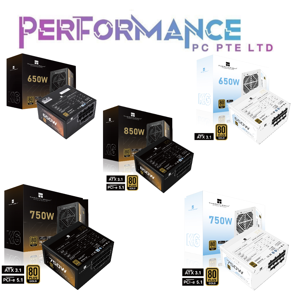 THERMALRIGHT KG650 KG750 KG850 / KG650 KG750 WHITE 80 PLUS GOLD FULL MODULAR (5 YEARS WARRANTY BY TECH DYNAMIC PTE LTD)