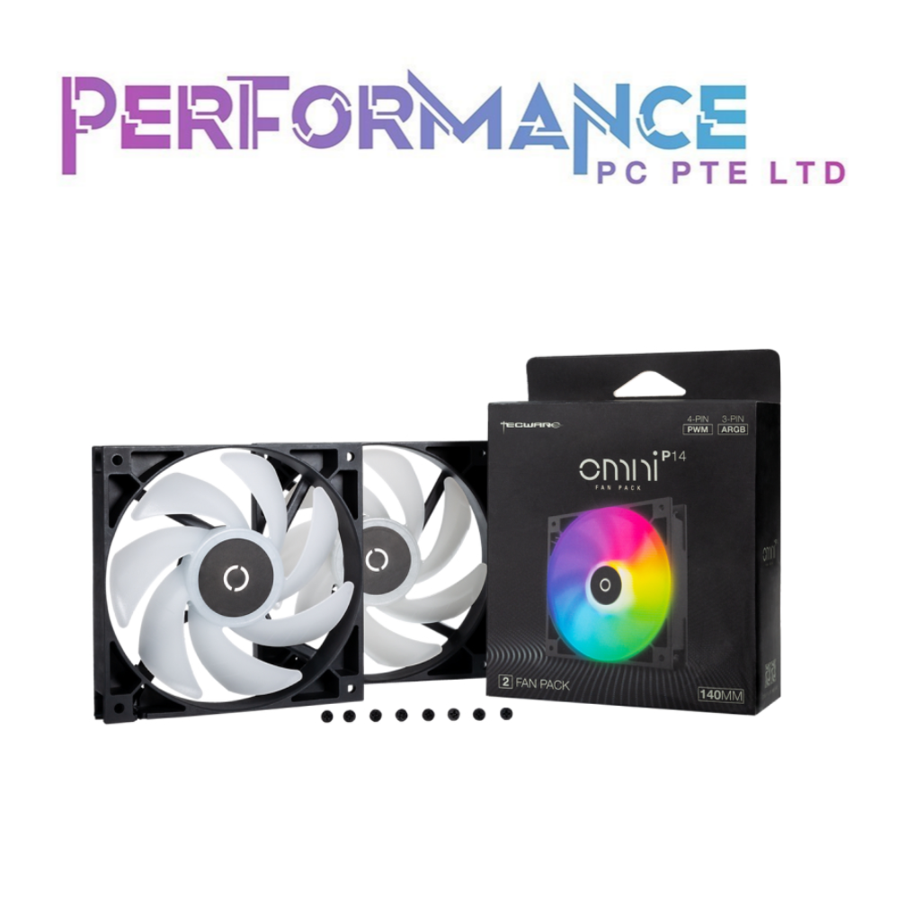 TECWARE OMNI P14 2 FAN PACK BLACK (1 YEAR WARRANTY BY TECH DYNAMIC PTE LTD)