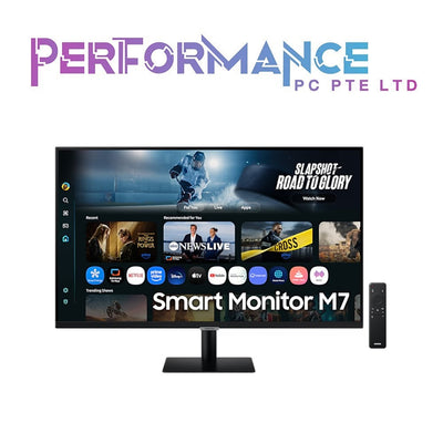 SAMSUNG M7 FLAT SMART MONITOR LS32FM700UEXXS / LS32FM701UEXXS 32" 4K BLACK/WHITE (3 YEARS WARRANTY BY BAN LEONG TECHNOLOGIES PTE LTD)
