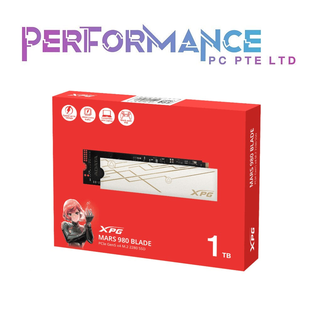 ADATA XPG MARS 980 BLADE 1TB/2TB/4TB PCLE GEN5 x4 M.2 2280 (5 YEARS WARRANTY BY CORBELL TECHNOLOGY PTE LTD)