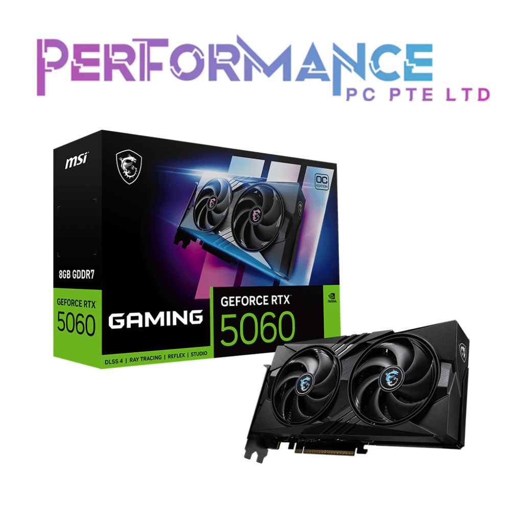 MSI GeForce RTX™ 5060 8G GAMING OC GRAPHICS CARD (3 YEARS WARRANTY BY CORBELL TECHNOLOGY PTE LTD)