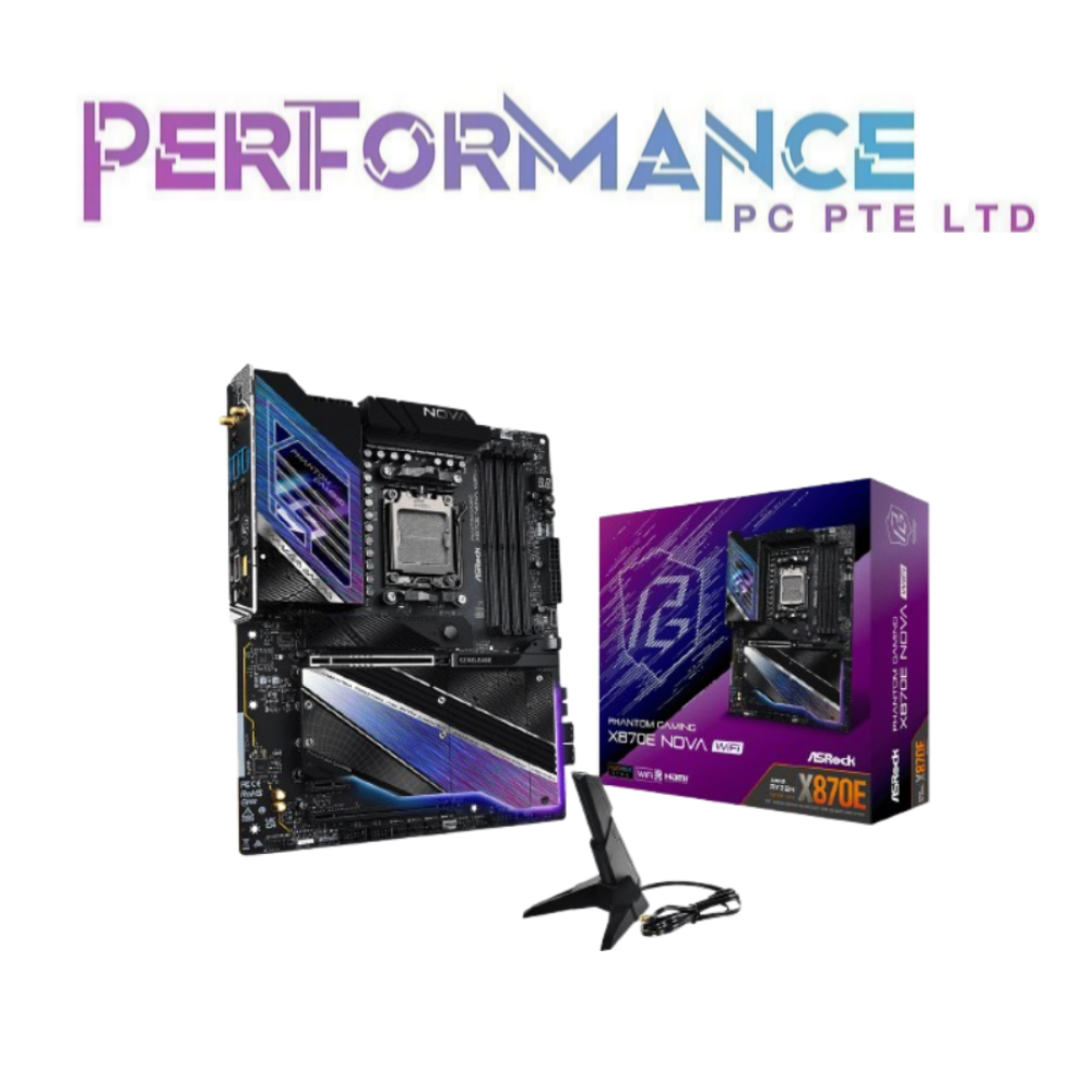 ASRock PHANTOM GAMING X870E Nova WiFi MOTHERBOARD (3 YEARS WARRANTY BY TECH DYNAMIC PTE LTD)