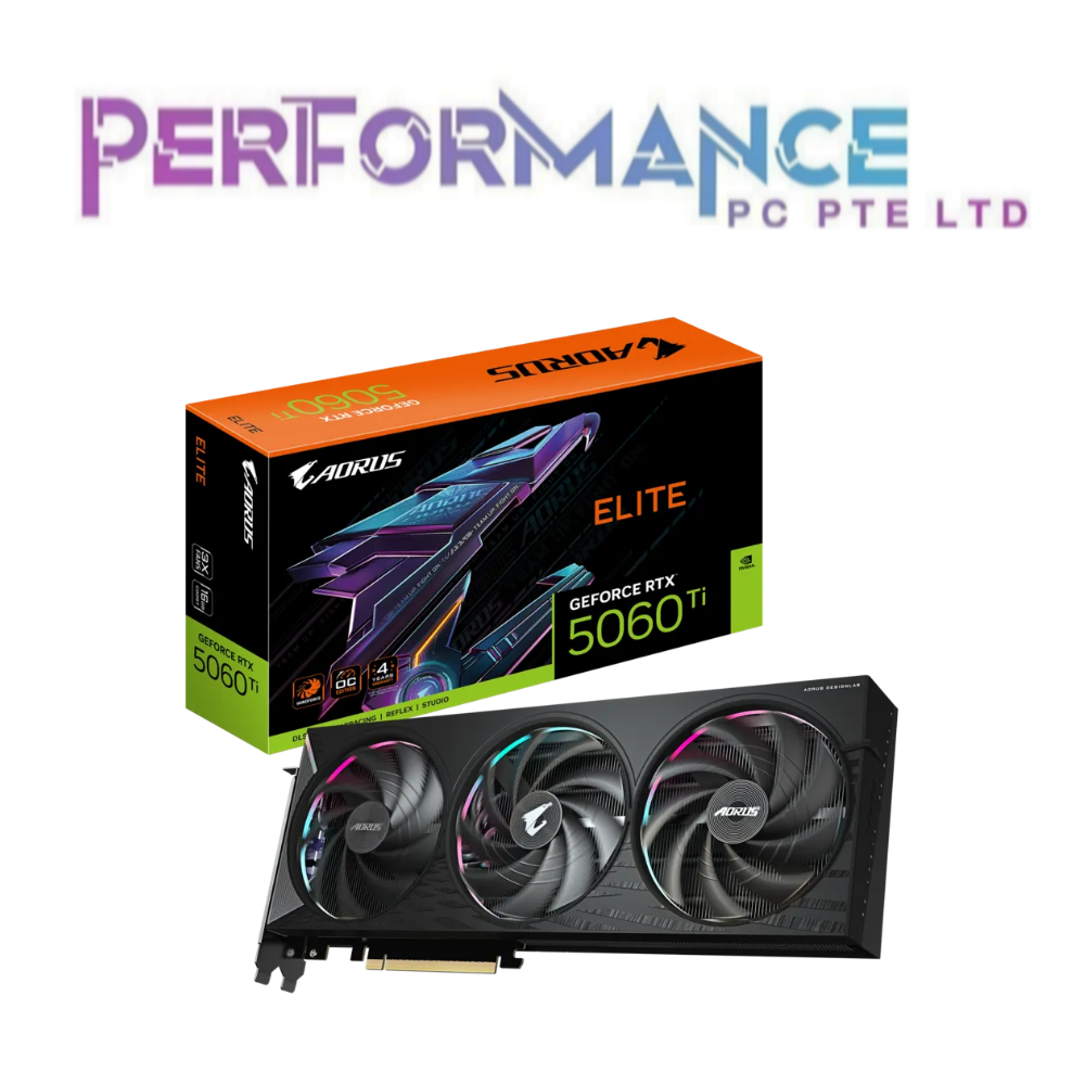 GIGABYTE AORUS GeForce RTX™ 5060 Ti 5060Ti ELITE 16G GRAPHICS CARD (3 YEARS WARRANTY BY CDL TRADING PTE LTD)