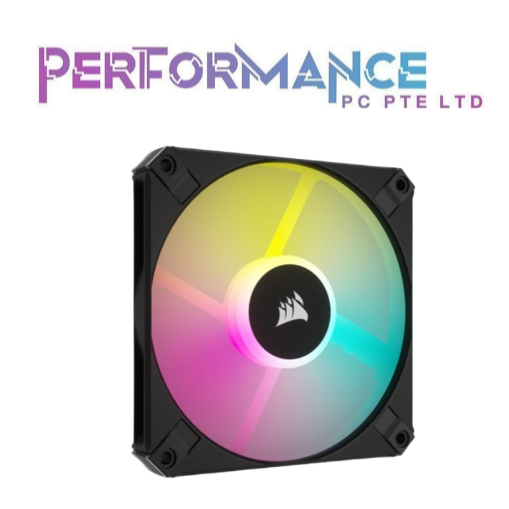 Corsair iCUE AF120 RGB SLIM, Fluid Dynamic RGB Case Fan, Black/White - Dual Pack/Single Pack (2 YEARS WARRANTY BY CONVERGENT SYSTEMS PTE LTD)
