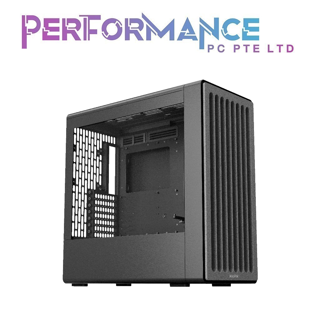 HAVN BF 360 FLOW ATX MID TOWER CASING BLACK / WHITE (come with 4 fans) ( 1 Year Warranty with Corbell technology )