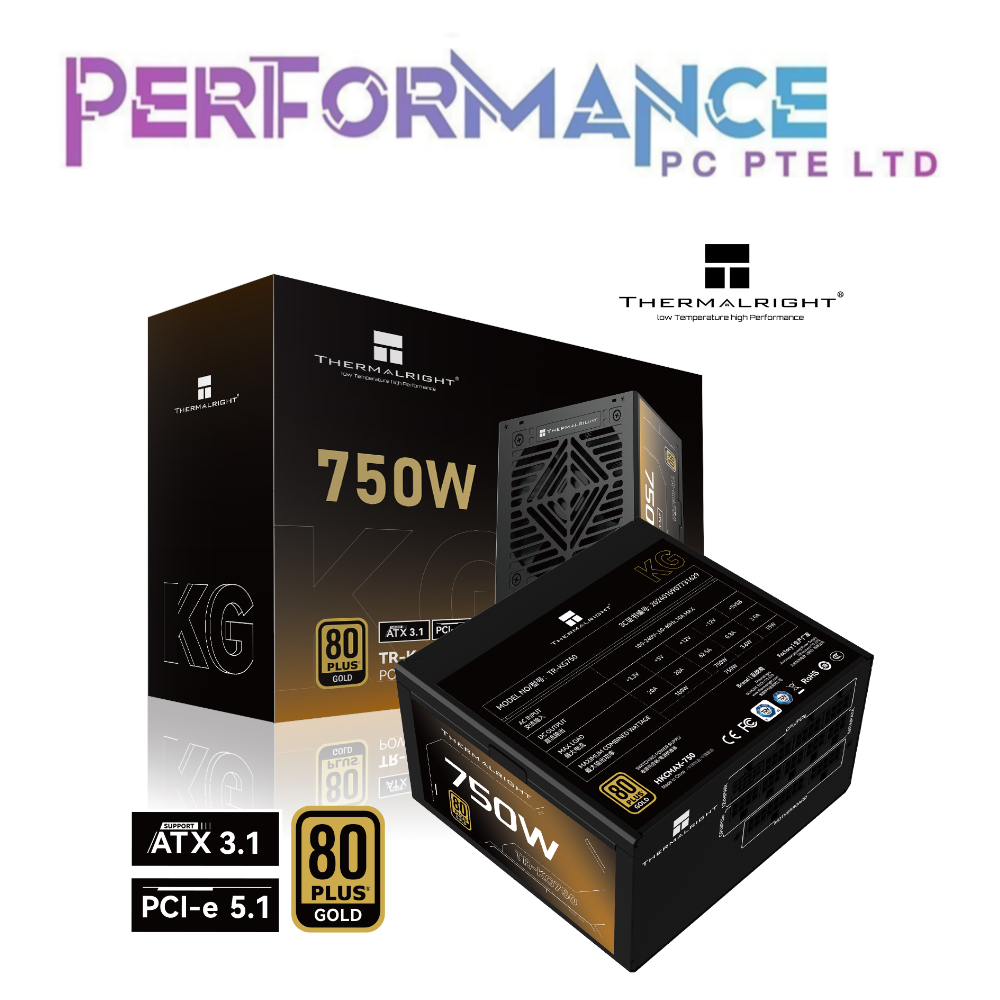 THERMALRIGHT KG650 KG750 KG850 / KG650 KG750 WHITE 80 PLUS GOLD FULL MODULAR (5 YEARS WARRANTY BY TECH DYNAMIC PTE LTD)