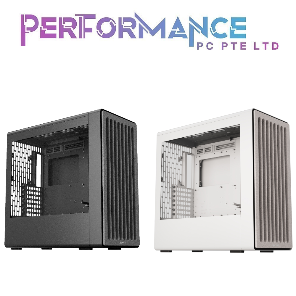 HAVN BF 360 FLOW ATX MID TOWER CASING BLACK / WHITE (come with 4 fans) ( 1 Year Warranty with Corbell technology )