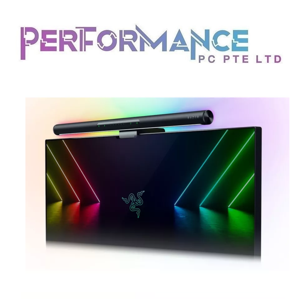 Razer Aether Monitor Light Bar - RGB LED Light Bar for Gamer Rooms (1 YEARS WARRANTY BY BAN LEONG TECHNOLOGY PTE LTD)