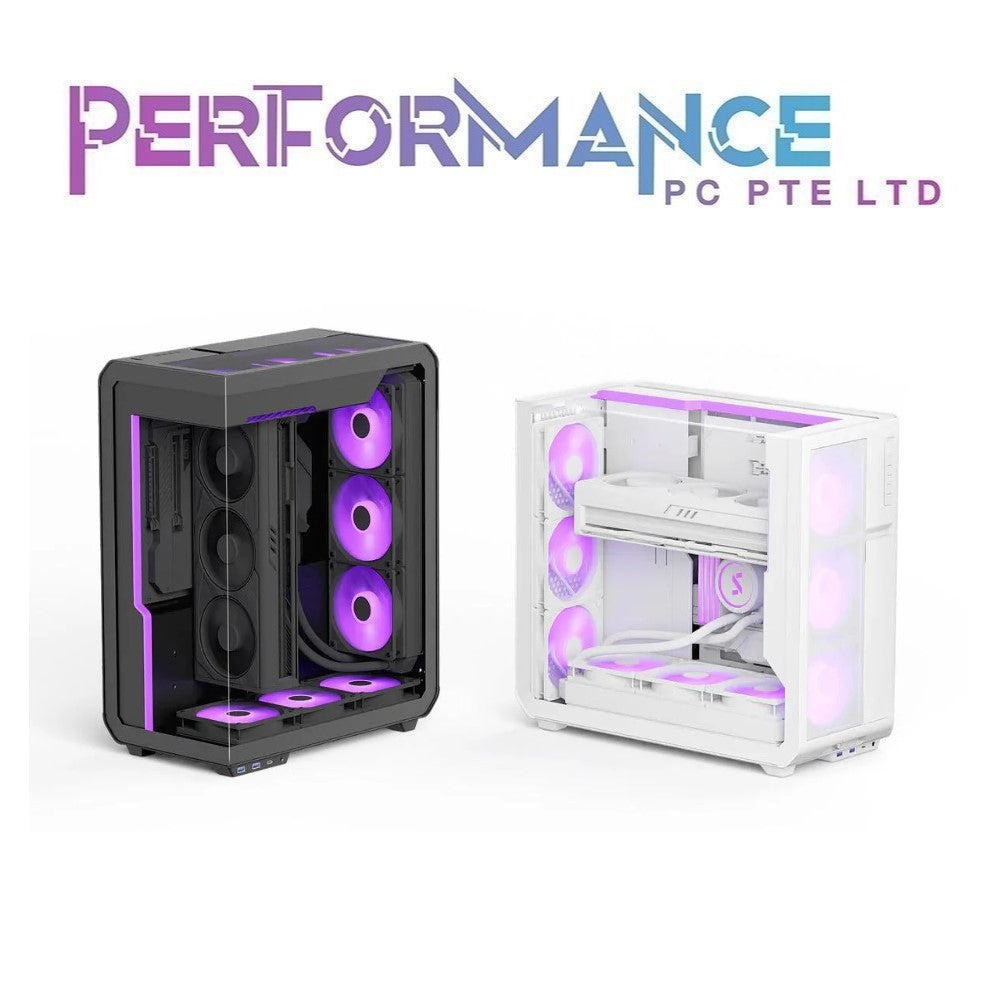 SSUPD Xhuttle Mid Tower ATX PC Case Black/White(1 YEAR WARRANTY BY CORBELL TECHNOLOGY PTE LTD)