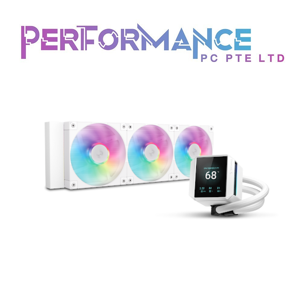 DEEPCOOL ARGB 360 MYSTIQUE LCD AIO WHITE/BLACK (5 YEARS WARRANTY BY TECH DYNAMIC PTE LTD)
