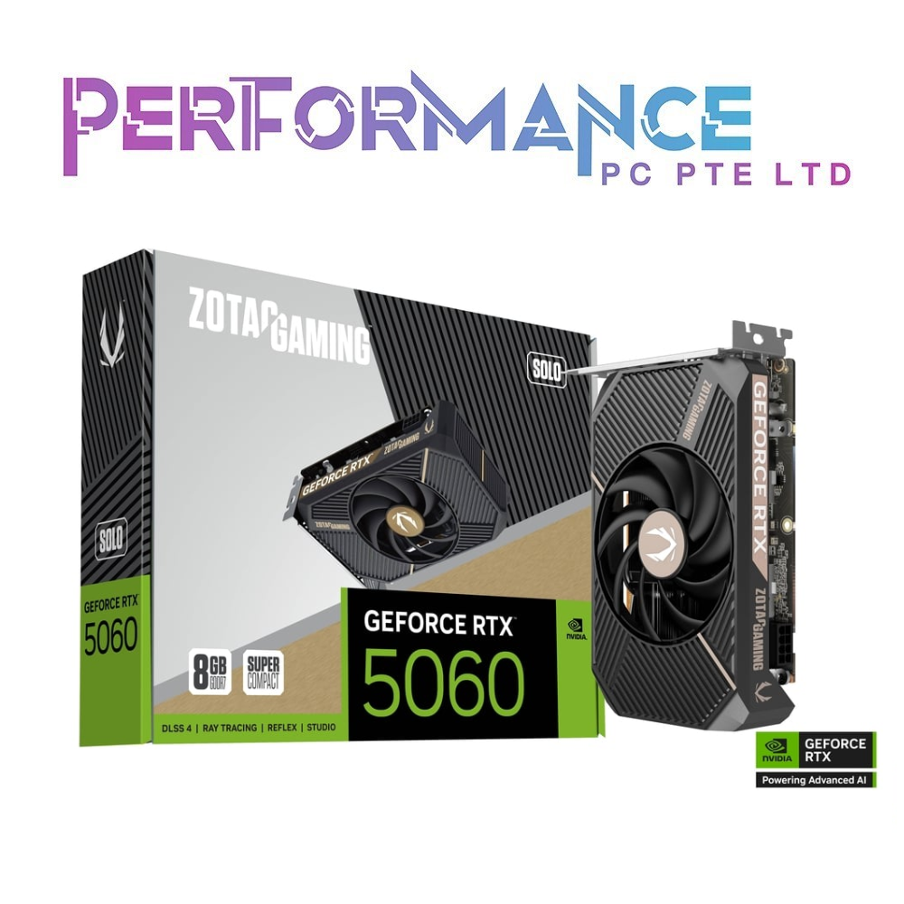 ZOTAC GAMING GeForce RTX 5060 SOLO GRAPHIC CARD (3 YEARS WARRANTY BY TECH DYNAMIC PTE LTD)