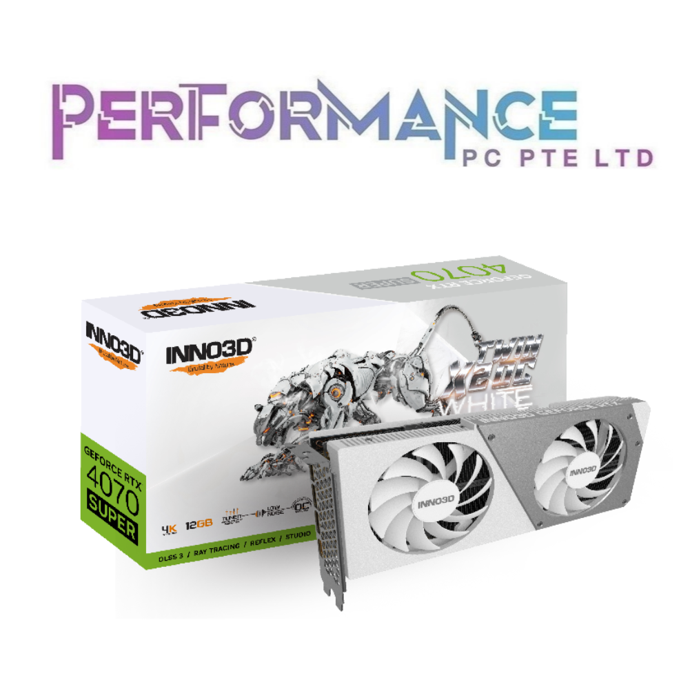 Inno3d GeForce RTX 4070 RTX4070 SUPER Twin X2 OC WHITE (3 YEARS WARRANTY BY LEAPFROG DISTRIBUTION PTE LTD)