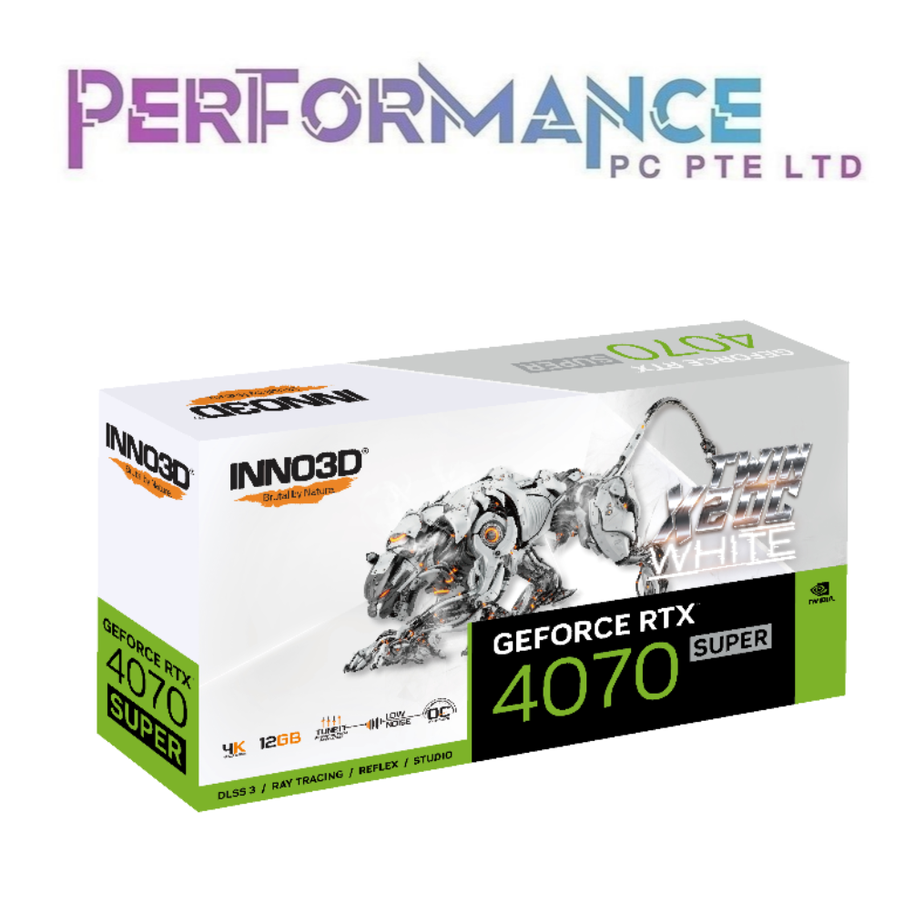 Inno3d GeForce RTX 4070 RTX4070 SUPER Twin X2 OC WHITE (3 YEARS WARRANTY BY LEAPFROG DISTRIBUTION PTE LTD)