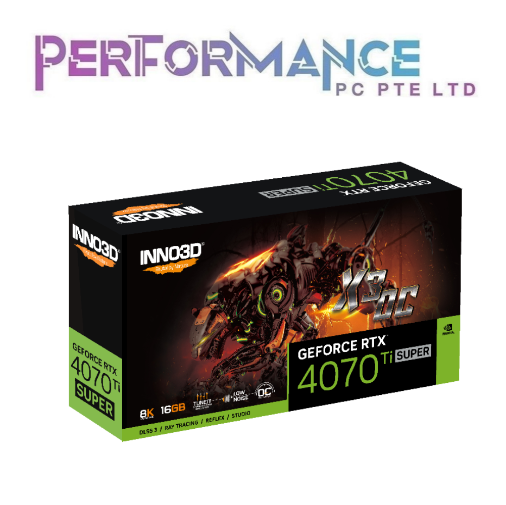 INNO3D GeForce RTX 4070 Ti SUPER X3 OC (3 YEARS WARRANTY BY LEAPFROG DISTRIBUTION PTE LTD)