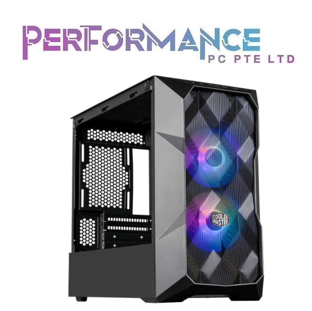 COOLERMASTER MASTERBOX TD300 MESH ARGB m-ATX CASE - WHITE/BLACK (2 YEARS WARRANTY BY BAN LEONG TECHNOLOGIES PTE LTD)