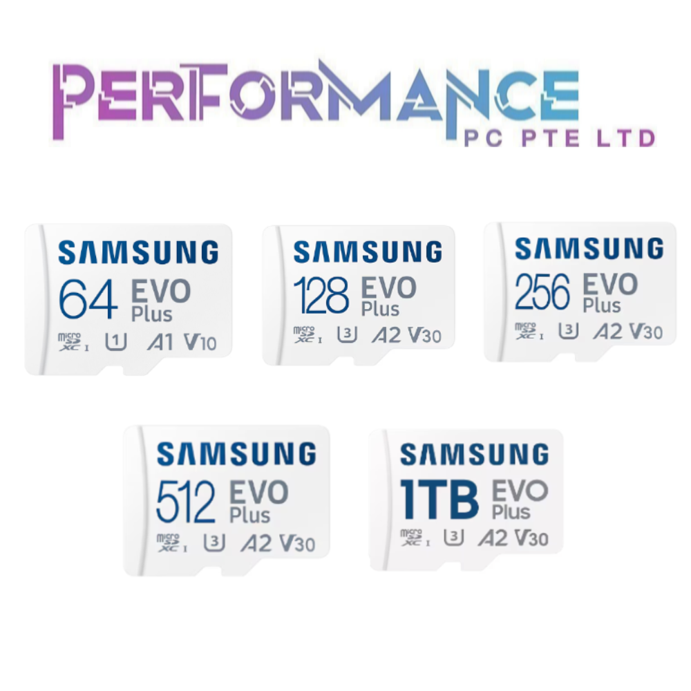 Samsung EVO Plus 64GB / 128GB / 256GB / 512GB / 1TB SDXC UHS-I SD Card (5 YEARS WARRANTY BY ETERNAL ASIA PTE LTD)
