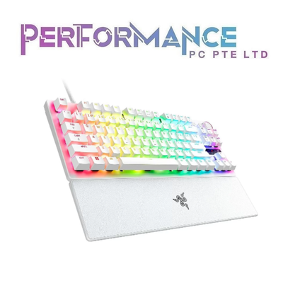 Razer Huntsman V3 Pro Tenkeyless - Tenkeyless Analog Optical Esports Keyboard White edition - US Layout - World Packaging (2 YEARS WARRANTY BY BAN LEONG TECHNOLOGY PTE LTD)