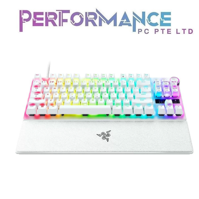 Razer Huntsman V3 Pro Tenkeyless - Tenkeyless Analog Optical Esports Keyboard White edition - US Layout - World Packaging (2 YEARS WARRANTY BY BAN LEONG TECHNOLOGY PTE LTD)