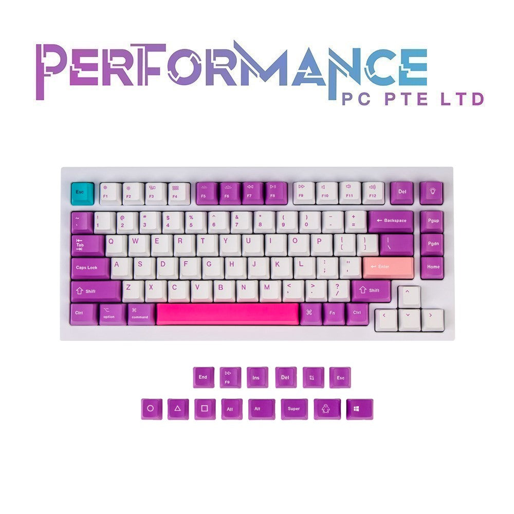 Keychron Keycap Retro/Ocean/Iceberg/Forest/Unicorn/Wheat Grey/Black White/Orange White/Beach Dye-Sub PBT OEM Profile for Q1,Q2,K2 (1 YEAR WARRANTY BY TECH DYNAMIC PTE LTD)