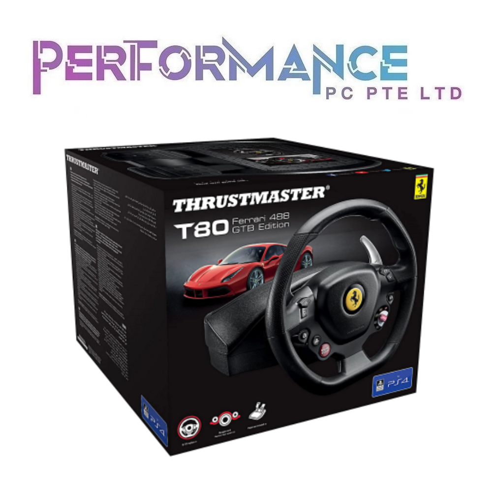 THRUSTMASTER T80 FERRARI 488 GTB EDITION Racing Wheel (1 Year Warranty by Ban Leong)