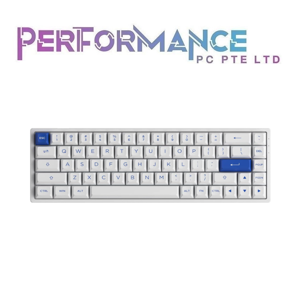 AKKO Blue on White 3068B Plus Multi-Mode Akko Jelly Purple (1 YEARS WARRANTY BY TECH DYNAMIC PTE LTD)