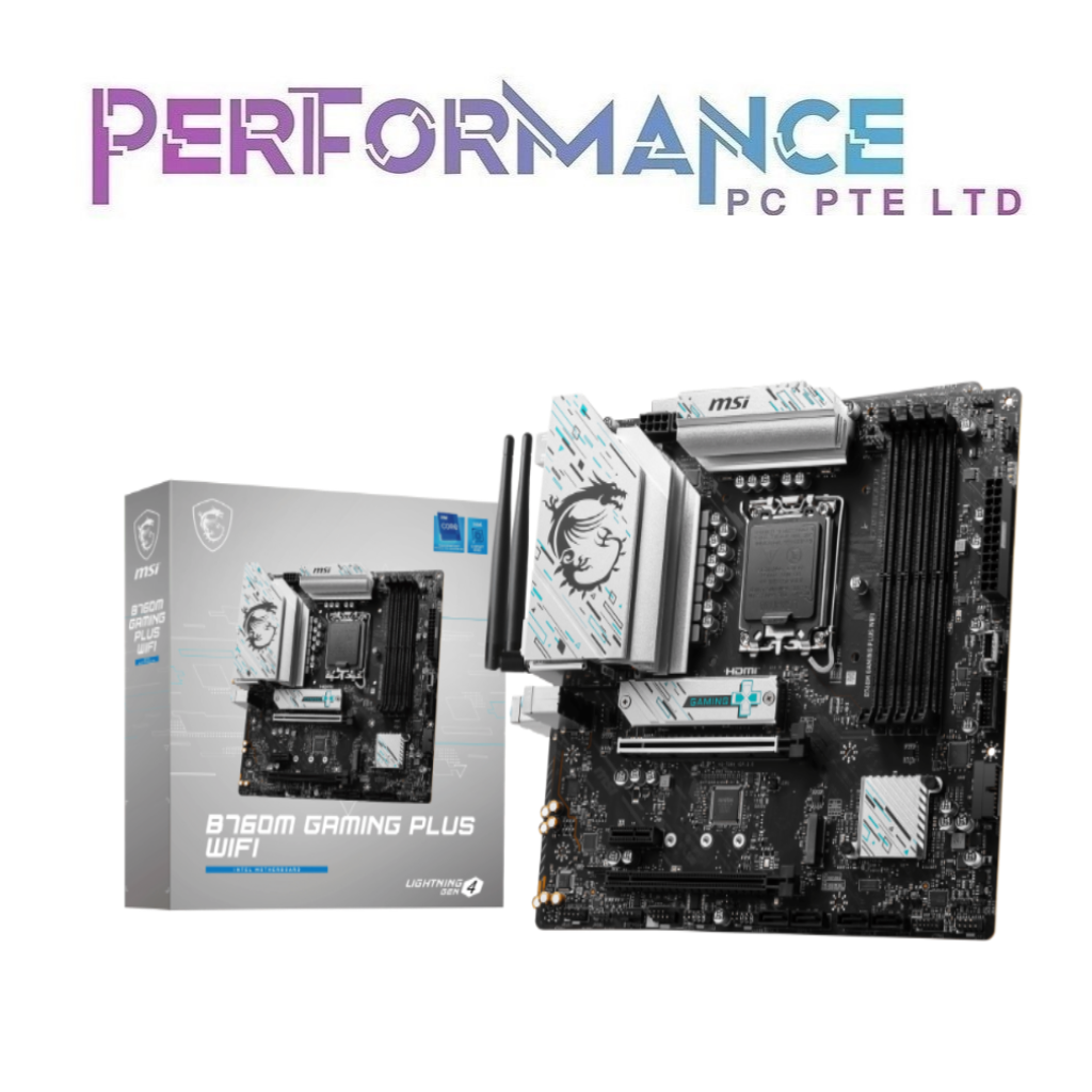 MSI B760M B 760 M B 760M B760 M GAMING PLUS WIFI MOTHERBOARD (3 YEARS WARRANTY BY CORBELL TECHNOLOGY PTE LTD)