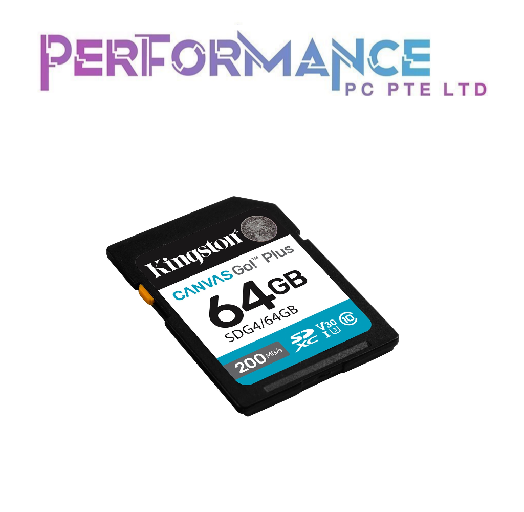 Kingston SDG4 Canvas Go Plus SDXS SD Card  64GB/128GB/256GB/512GB/1TB (LIFETIME WARRANTY BY CONVERGENT SYSTEM PTE LTD)