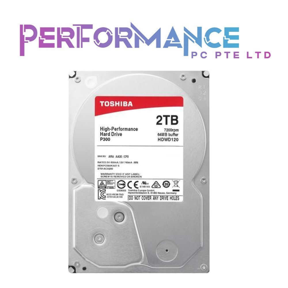 TOSHIBA P300 DESKTOP INTERNAL HDD 2TB 7200 rpm (2 YEARS WARRANTY)