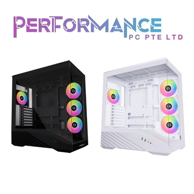 LIAN LI V100 ARGB ATX CASE BLACK/WHITE 4 ARGB FAN (1 YEAR WARRANTY BY CORBELL TECHNOLOGY PTE LTD)