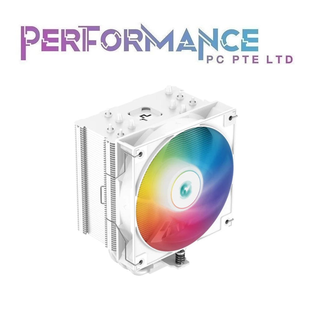 Deepcool AG500 Black / White ARGB CPU Fan Cooler, 5 x 6mm Heatpipe, 1 x 120mm ARGB PWM Fan (LGA1700/1200/1151/1150/1155) (AM5/AM4) (3 YEARS WARRANTY BY TECH DYNAMIC PTE LTD)