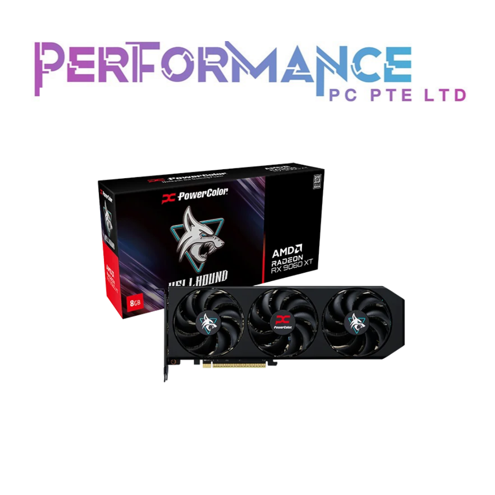 POWERCOLOR HELLHOUND AMD RADEON RX 9060 XT 8GB GDDR6 (3 YEARS WARRANTY BY BAN LEONG TECHNOLOGIES PTE LTD)
