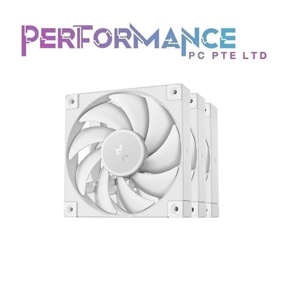 DEEPCOOL FD12 Black/White 3 Pack 120mm PWM Case Cooling Fan, Triple Pack( BY TECH DYNAMIC PTE LTD)