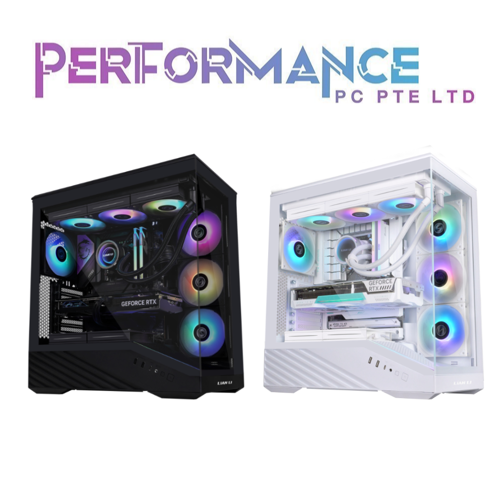 LIAN LI V100 ARGB ATX CASE BLACK/WHITE 4 ARGB FAN (1 YEAR WARRANTY BY CORBELL TECHNOLOGY PTE LTD)