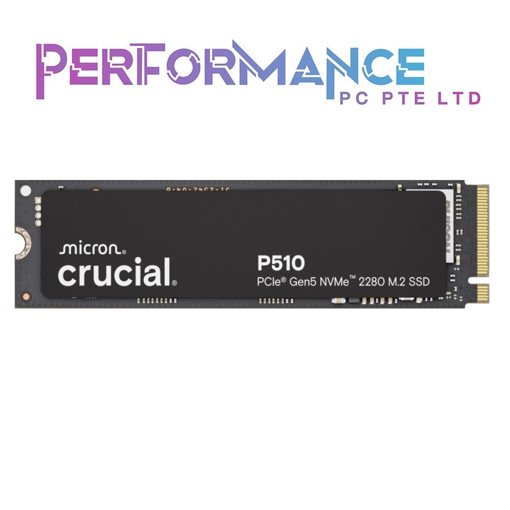 Crucial® P510 1TB /2TB / PCIe Gen5 NVMe™ 2280 M.2 SSD WITH/WITHOUT HEATSINK (5 YEARS WARRANTY BY CONVERGENT PTE LTD))