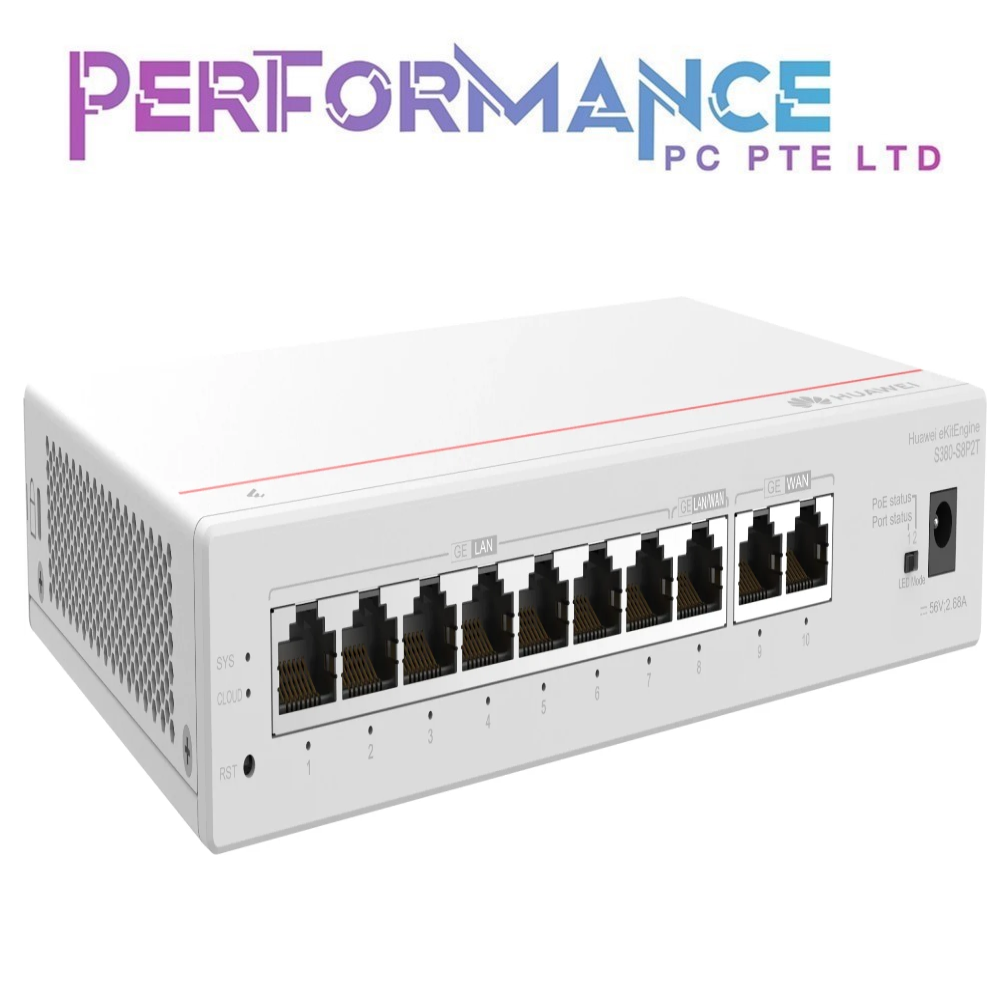 HUAWEI S380-S8T2T Multi-Service Gateway PORT Max USERS : 300 (3 YEARS WARRANTY BY VISKOU SYSTEMS PTE LTD)