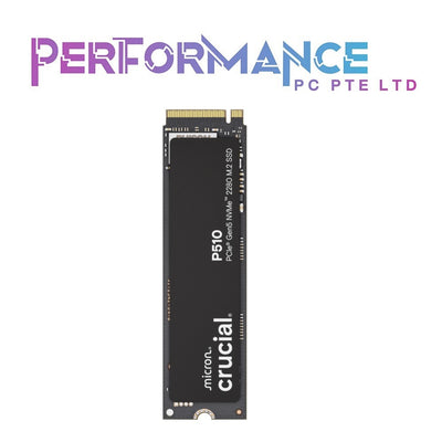 Crucial® P510 1TB /2TB / PCIe Gen5 NVMe™ 2280 M.2 SSD WITH/WITHOUT HEATSINK (5 YEARS WARRANTY BY CONVERGENT PTE LTD))