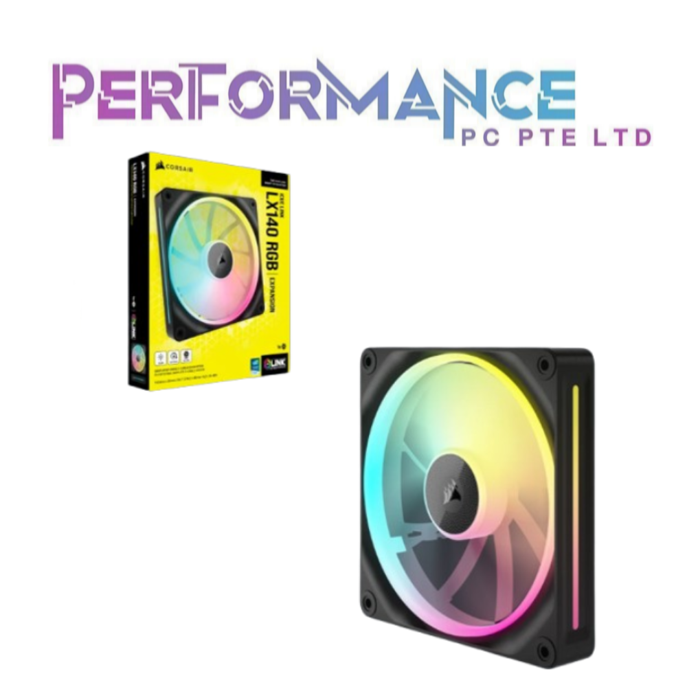 Corsair iCUE LINK LX140 RGB 140mm PWM Single / Duo Black Fan Pack (5 YEARS WARRANTY BY CONVERGENT SYSTEMS PTE LTD)