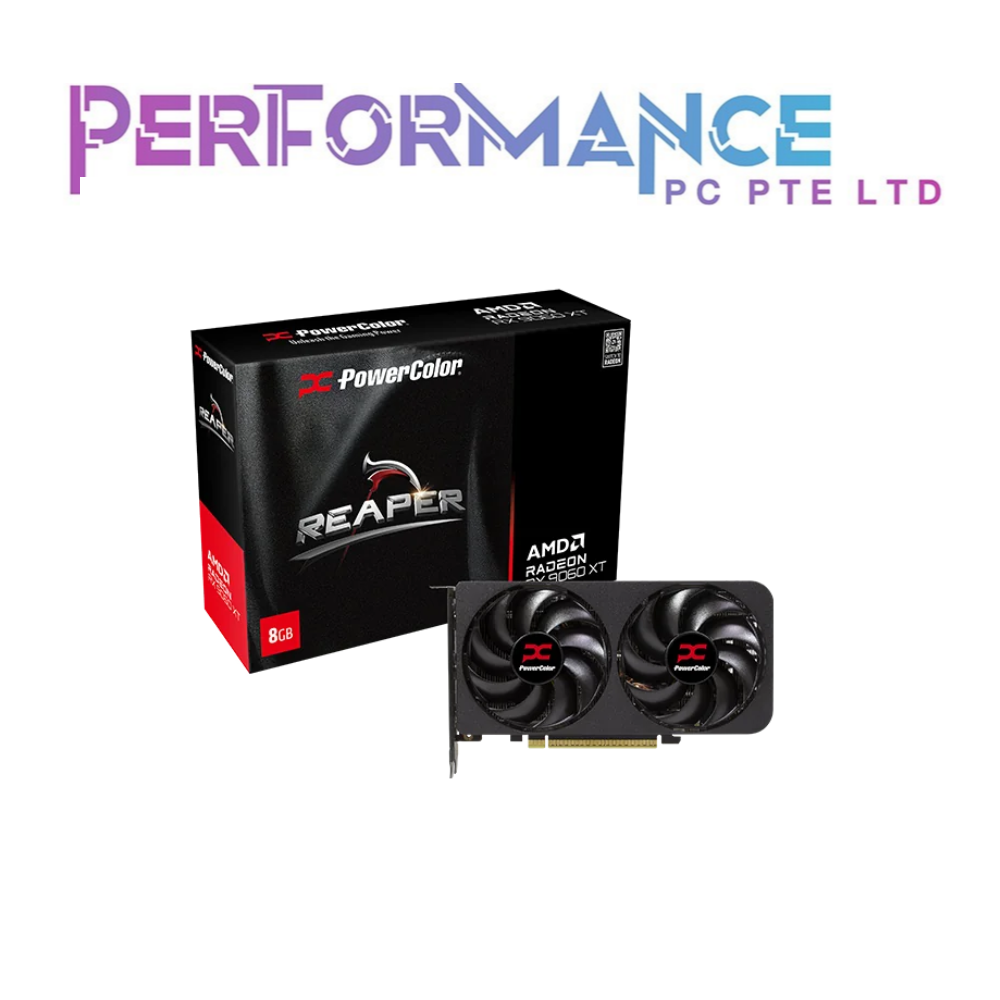 POWERCOLOR REAPER AMD RADEON 9060 XT 8GB GDDR6 (3 YEARS WARRANTY BY BAN LEONG TECHNOLOGIES PTE LTD)