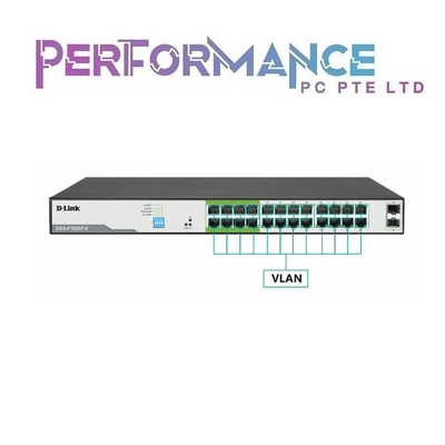 D-Link DGS-F1026P-E 250M 24-Port Gigabit PoE Switch + 2 SFP Ports (3 YEARS WARRANTY BY BAN LEONG TECHNOLOGY PTE LTD)