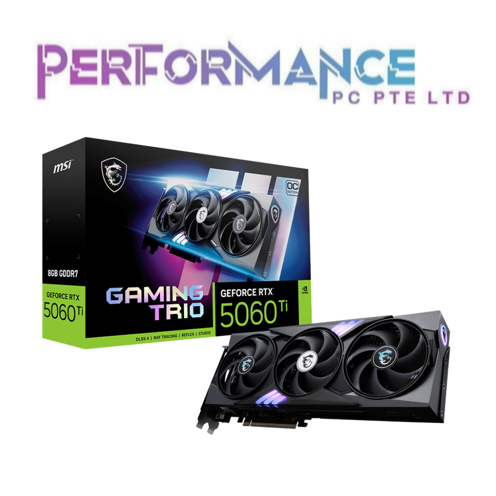 MSI GeForce RTX™ 5060 Ti 5060ti 8GB GAMING TRIO OC GRAPHICS CARD (3 YEARS WARRANTY BY CORBELL TECHNOLOGY PTE LTD)