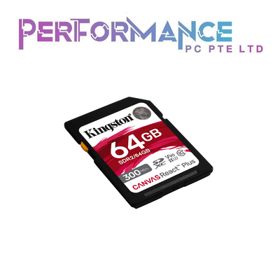 Kingston CANVAS REACT PLUS SD 32GB/64GB/128GB/256GB Class 10, UHS-II (LIFETIME WARRANTY BY CONVERGENT)