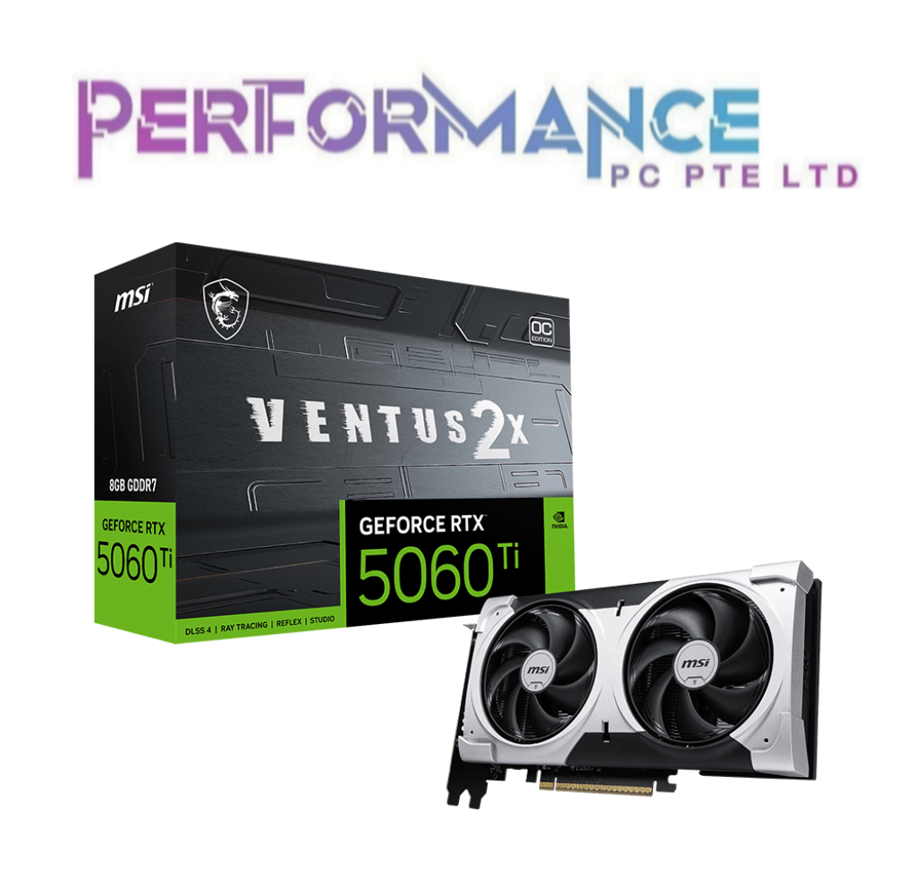 MSI GeForce RTX™ 5060 Ti 5060Ti 8GB VENTUS 2X OC PLUS GRAPHICS CARD (3 YEARS WARRANTY BY CORBELL TECHNOLOGY PTE LTD)