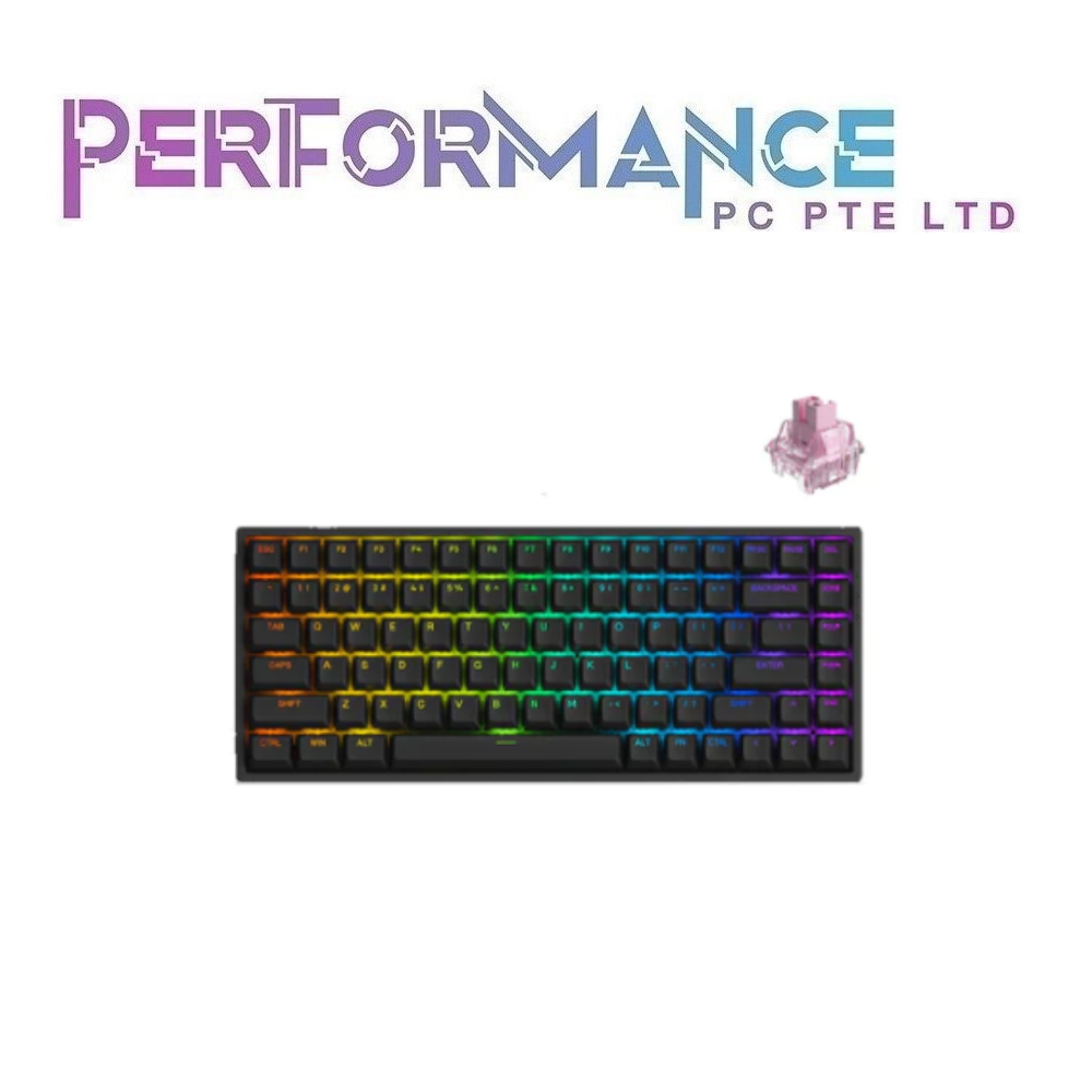 AKKO 3084S Shine-Through ASA Keyboard Black Akko Jelly Pink (1 YEARS WARRANTY BY TECH DYNAMIC PTE LTD)